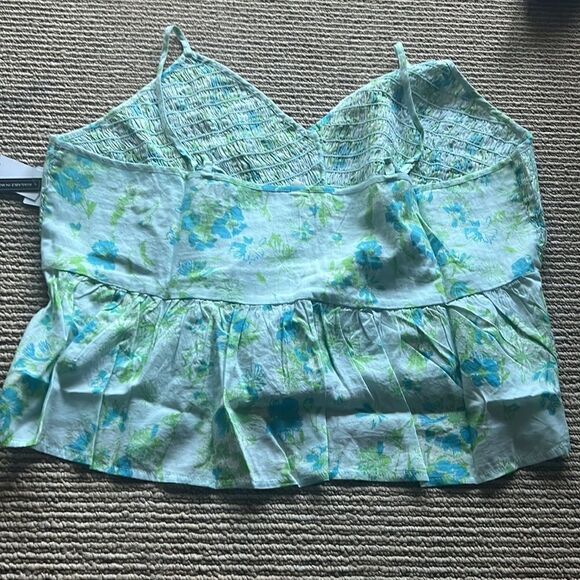 NWT B.P floral tank top green 1X - Picture 6 of 7